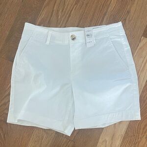 LOFT Women's White Shorts